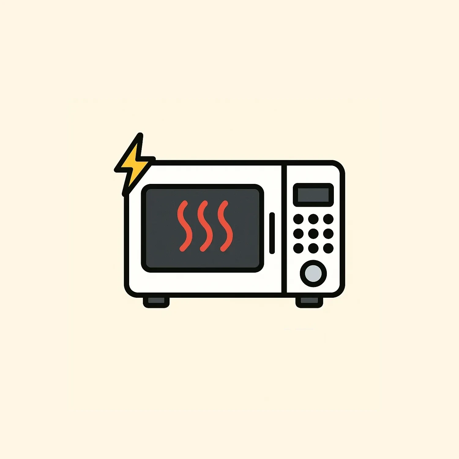 Искры внутри микроволновки.