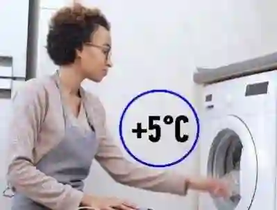 Стиралка показывает низкую температуру.